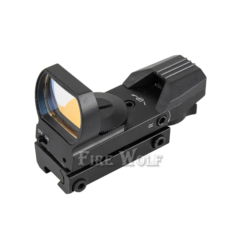 FIRE WOLF 1x22 Red Dot Visier 4 Absehen Red Dot 11mm Reflex Dot Sight Scope für die Jagd