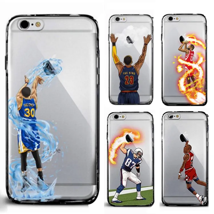 Basketball Sports Phone Cases For Iphone7 Iphone 8 7 6 6s Plus S7 Edge Hard Pc Painting Cover Shell Basketball Man Defender Case Samsung S7