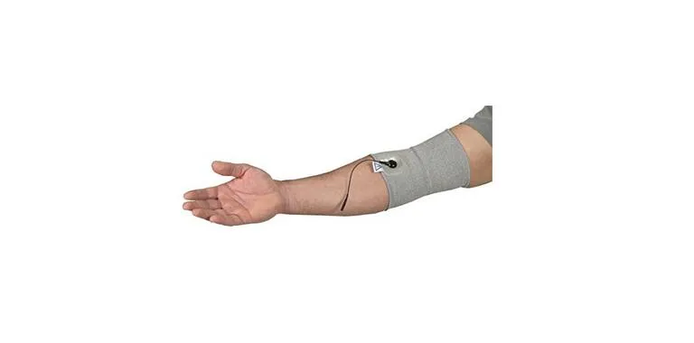 Électrode de soutien de coude conductrice de santé, massage du coude en fibre d'argent, prévention des rhumatismes, stimulation pour Tens /EMS avec câble