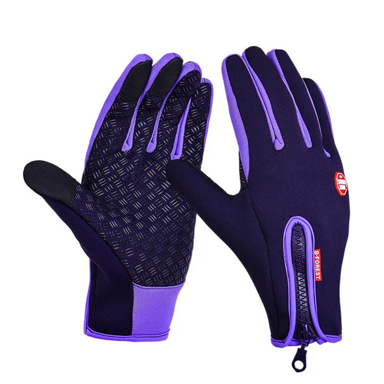 Warm Windproof Waterproof Touch Screen Fleece Cycling Gloves Unisex Full Finger Bicycle Gloves Winter Outdoor Sport Gloves S-XL