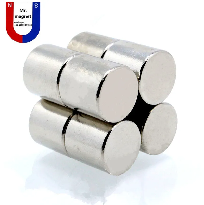 20pcs 12*12 12x12 mm magnet rare earth neodymium magnets NdFeB N35 grade with Ni coating permanent bulk small round ndfeb disc dia. 12mm super powerful strong