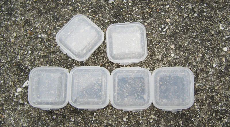 Пластиковые портативный прозрачный Jwelry косметических коробок медицина таблетки окно небольшой квадратный чехол кому не лень хранения держатель ZA2139