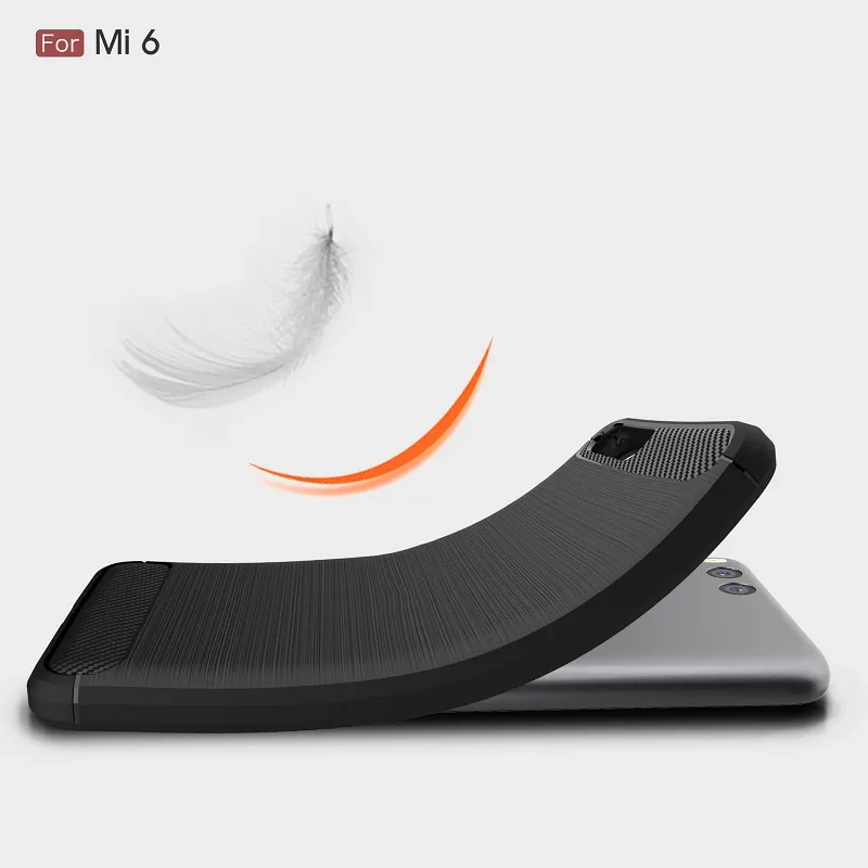 Custodie borsa telefono Xiaomi Mi6 Custodia armature antiurto resistente in fibra di carbonio Xiaomi Mi6 2017 vendita calda Spedizione gratuita