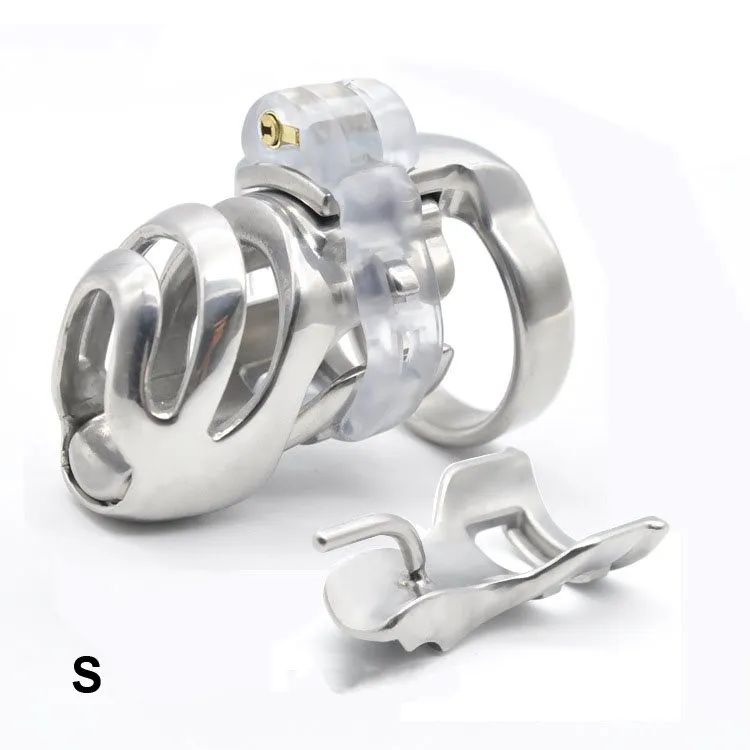 chastity devices cock cages penis restraint new design stainless steel short CB lock