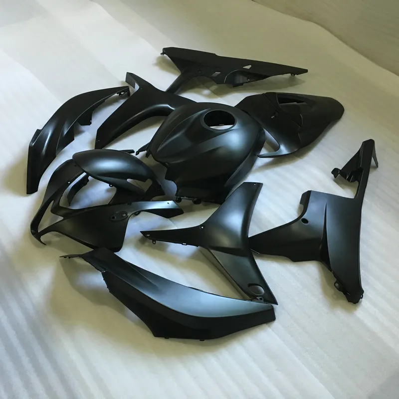 Injektionsgjutning Plastmakare för Honda CBR600RR 07 08 Matt Black Fairings Set CBR600RR 2007 2008 OT04