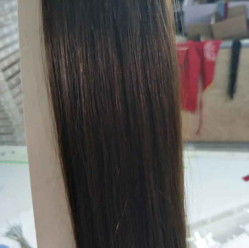 Grau 10ADouble Desenhado Espessura 100 Cabelo Remy Humano Nano Anel extensão de cabelo 05g por vertente200s por Lote DHL3360136