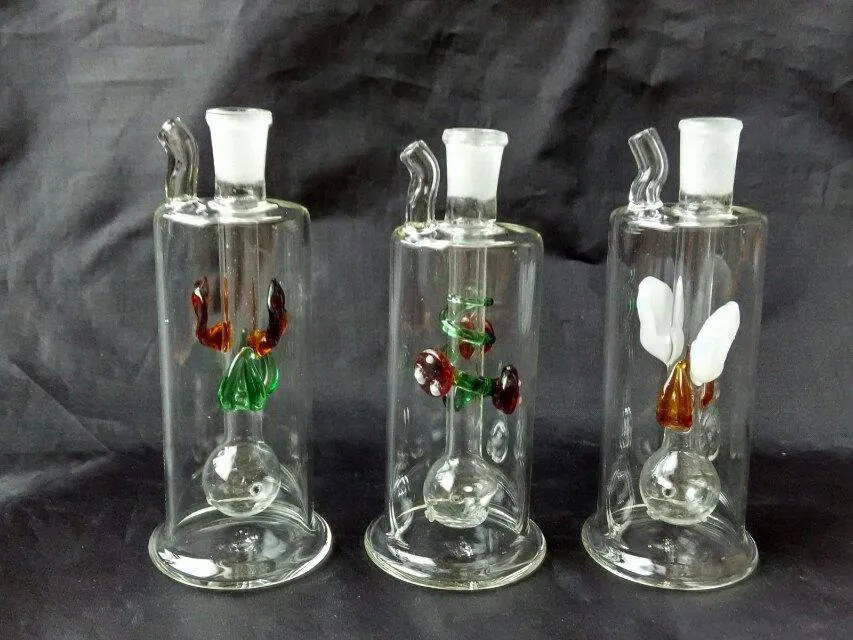 Pipes en verre Tube de verre Glassers Brûleurs Pipes Narguilés Bongs en verre, Mini narguilé en verre de 2,5 diamètre, Une variété de styles, couleur livraison aléatoire