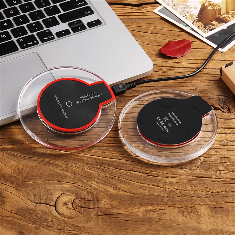 Qi Wireless Charger Fast Charging For Samsung Note 8 S8 Plus S7 Edge Iphone X 8 8plus Fantasy High Efficiency pad with retail package