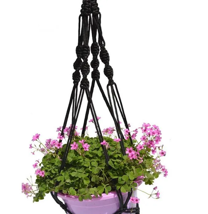 Plant Hanger Pot Holder Jute Rope Colorful Handmade Macrame 40 Inch Home Garden Decation Hanging Flower Display