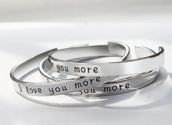 I Love You More Bracelet Couple Heart-shaped Bracelet