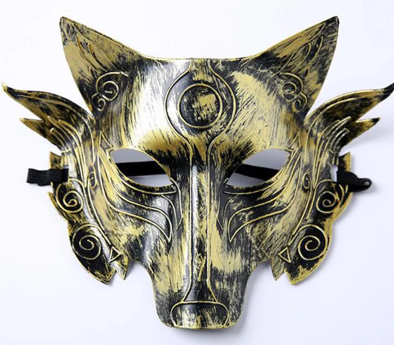 Skrämmande varghuvudmaskar Masquerade kostym Halloween Party Masker Skrämmande djurmask för Vuxen Cosplay Prop