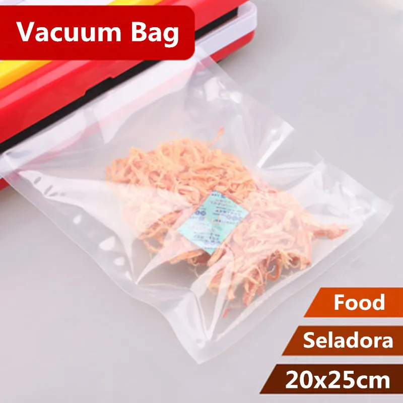 20x25cm 0.24mm vacuüm Nylon Clear Cooked Food Saver Opslag Verpakking Zakken Vlees Snacks Hermetische Opslag Warmte Afdichting Plastic Pakket Pouch