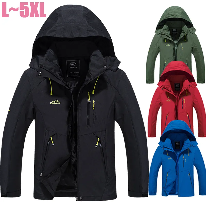 Wholesale- Size 4XL 5XL Winter Jacket Men  Windproof Hooded Thin Coats Motorcycle Waterproof Jackets Windbreaker Men CF024