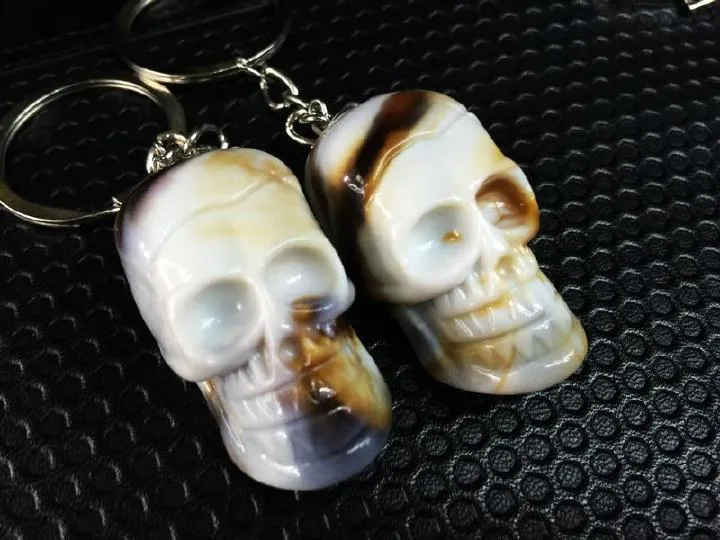 yqtdmy gothic boy's fashion gift cool devil skull head biker keychain