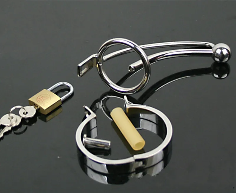 Metal cewki moczowej dilator cock ring ze stali nierdzewnej cewki moczowej urządzenie chastity cock cage cewki moczowej dźwięk sex zabawki