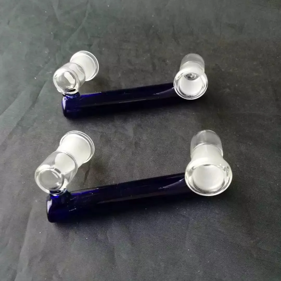 Två gränssnittsadapterglasbongs tillbehör, glasrökrör färgglada mini multifärgade handledningar bästa skedglasrör