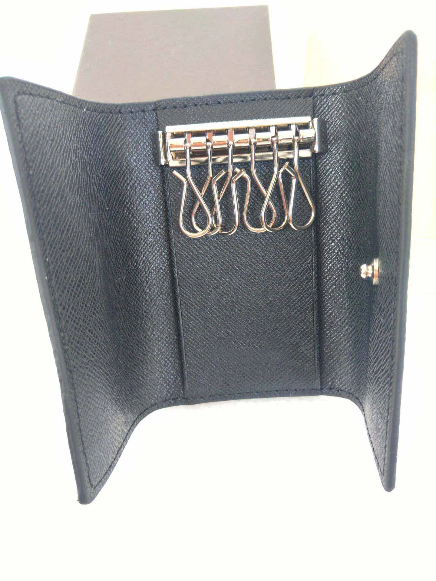 Wholesale original box luxury real leather multicolor key purse date code short wallet Card holder women man classic hasp pocket purse