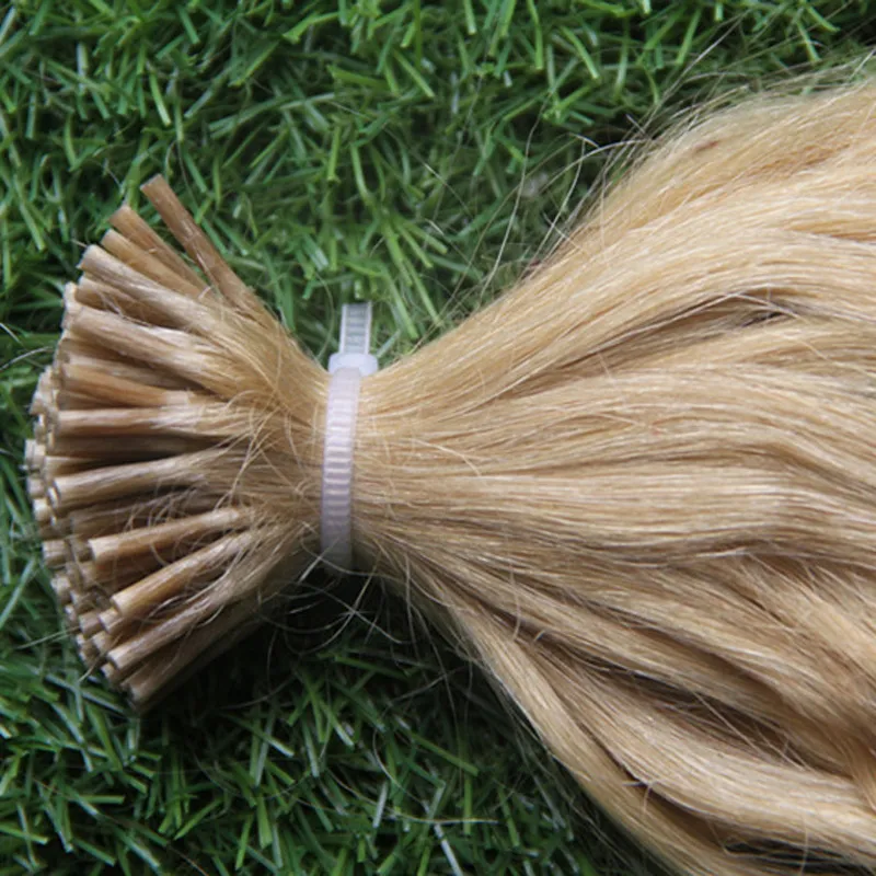 613 BLEACH Blond Indian Remy Human Hair Pre Bonded Itip 100g Blonde Fusion Hair Extensions 100s Pre Bonded Keratin Stick Tip Hum7479513