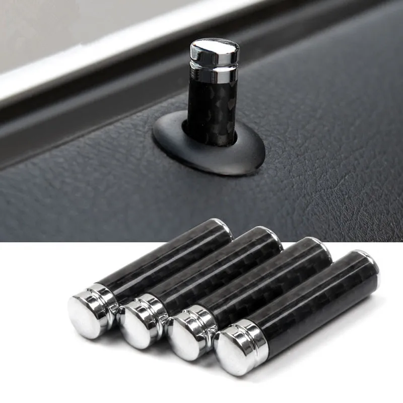 1 set koolstofvezel Auto Deur lifting bolt decoratie covers trim voor Mercedes Benz A B C E klasse CLA GLA GLK ML GL GLC GLE GLS