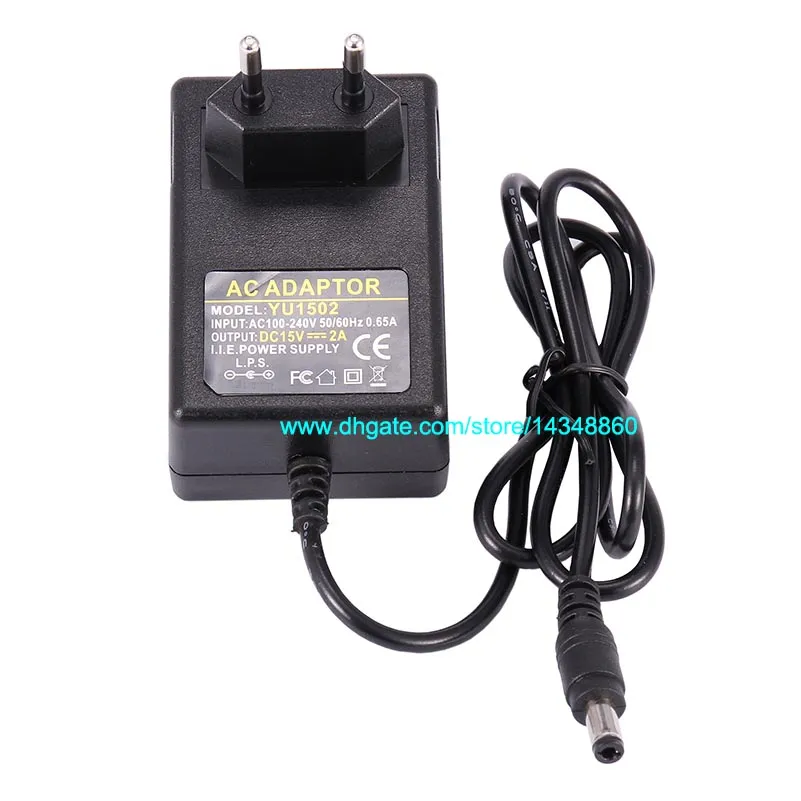 High Quality AC 100-240V to DC 15V 2A Power Adapter Supply Charger adaptor With IC Chip EU UE Plug DHL 