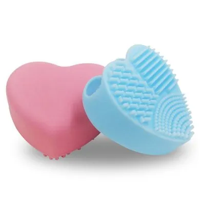 Heart Shape Brush Cleaning Tool Makeup RemoverBruhses Clean Mixed Colors Silica Glove Scrubber Board Cosmetic Cleaner Tools DHL