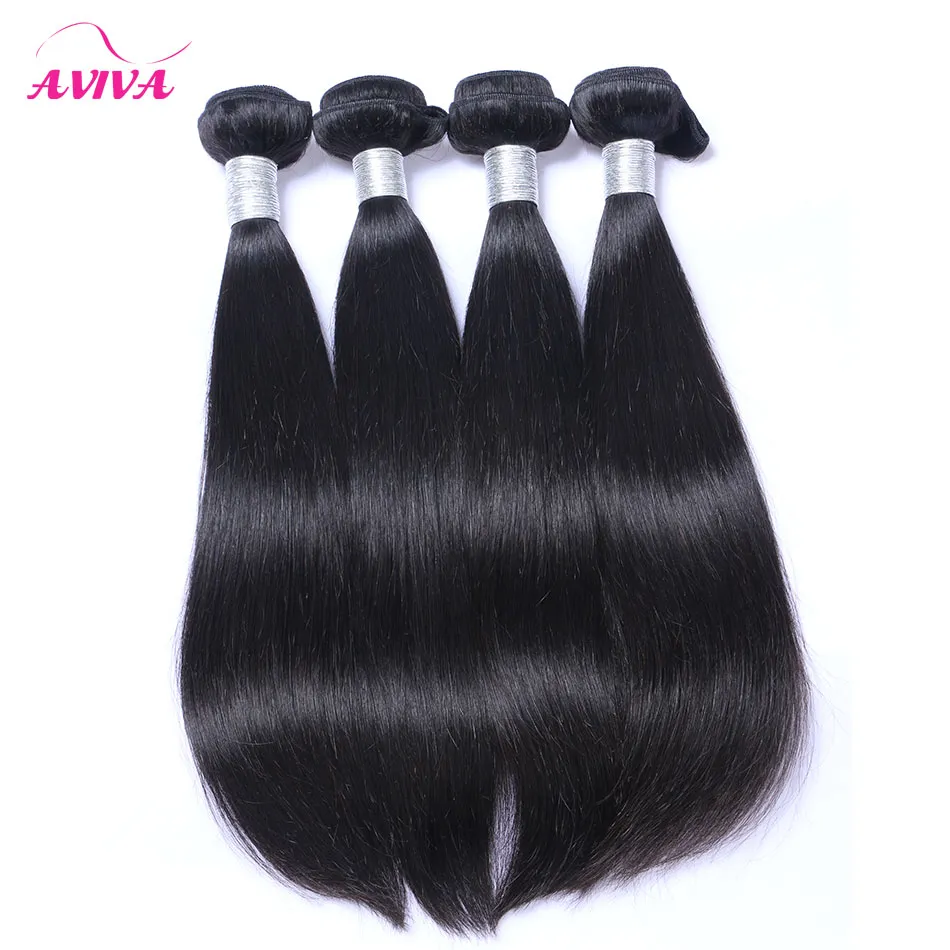 8A Brazilian Straight Virgin Hair Weaves 3 Bundles With Ear to Ear Lace Frontal Closures Peruvian Indian Malaysian Cambodian Remy 3132477