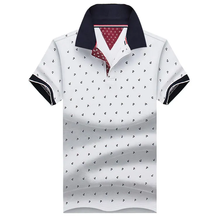 Nueva Marca POLOS Hombre Impreso Polo Camisas 100% Algodón Manga Corta Camisas Polo Polo Soporte Cuello Masculino Polo Camisa De 29,94 € | DHgate