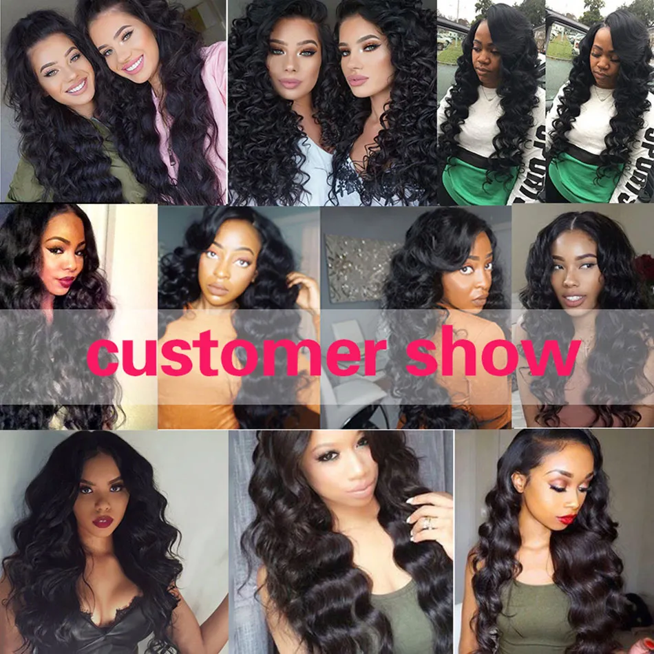 3 Bundles Filipino Loose Wave Virgin Hair Weaves With Closure Unprocessed Loose Deep Curly Human Hair And Top Lace Closures Free/Middle Part