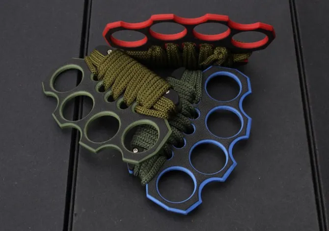 Högkvalitativa G10 Brass Knuckles Knuckle Dusters, Four Fingers Iron, Integrated Steel Forming EDC Tools 3300 3350