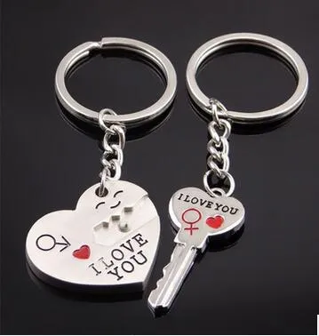 Lover Couple Keyring Keychain Couples Key Chain Pendant Couples Key Chain Lovers Of Key Chains Love Paper Card Packaging