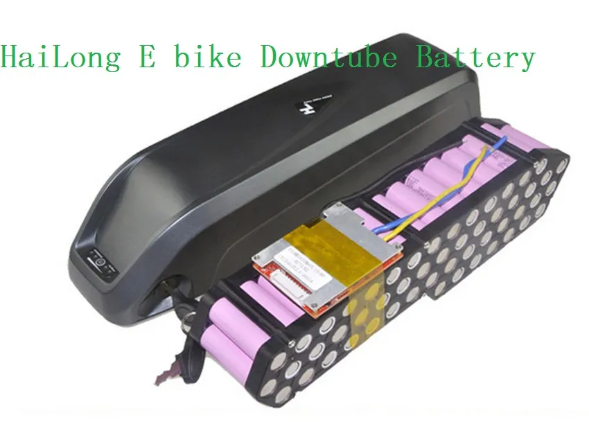 48V 17AH Hailong 1 # downtube Batteria per bicicletta elettrica per 48V 1000W Bafang Ebike con supporto per rack invia caricabatterie 54,6V