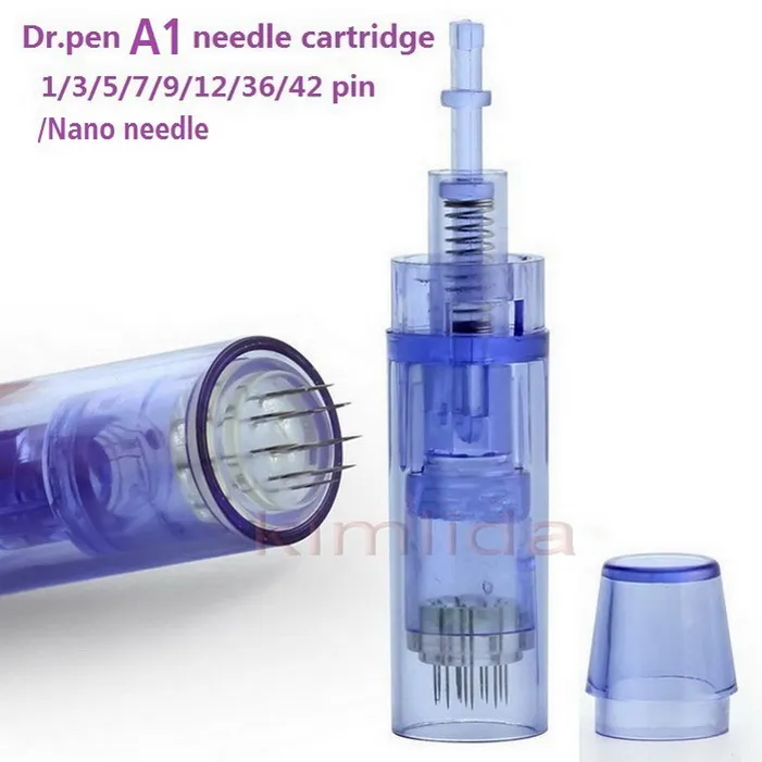 A1-C Dr. Pen iğne kartuşu cilt bakım kalemi Microneedle silindir Sistemi Ayarlanabilir İğne Uzunlukları 0.25mm-3.0mm derma Damga 50 adet/grup