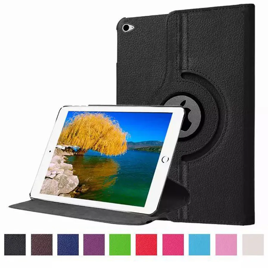 PU Läder 360 Rotation Stand Smart Cover Case för 2019 iPad Pro 11 10.5 "iPad Air 9.7" iPad mini 5