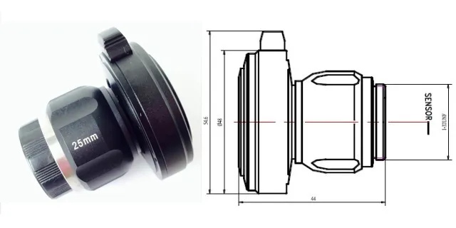 Coupleur optique d'endoscope HD à monture C de 25mm, adaptateur de caméra d'endoscope médical, adaptateur TV d'endoscope OEM, objectif CCD HD, livraison gratuite