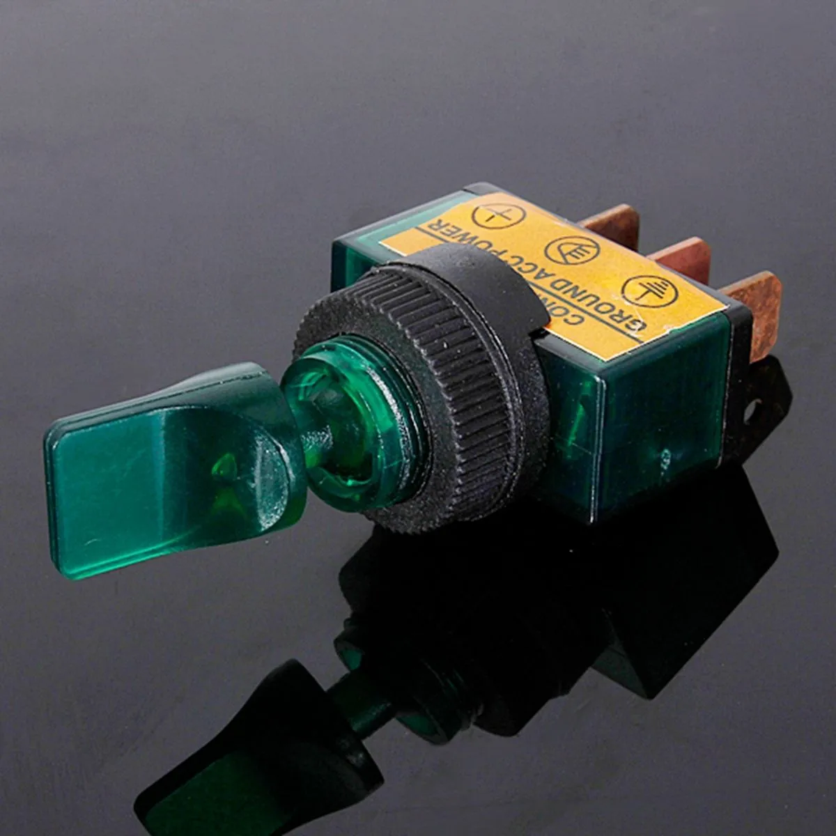 12 V 20A ILUMINADO FLICK TOGGLE SPST SWITCH CARRO VAN DASH BARCO ÂMBAR LIG