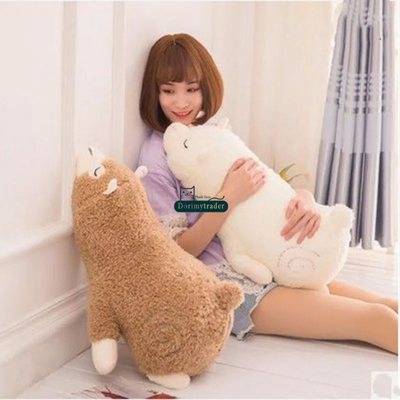 Dorimytrader Hot New Giant Soft Cartoon Alpaca Pluszowe Poduszki Duży Nadziewane Zwierząt Sheep Toy Sleeping Pillow Lover Prezent 28 cal 70cm Dy61581