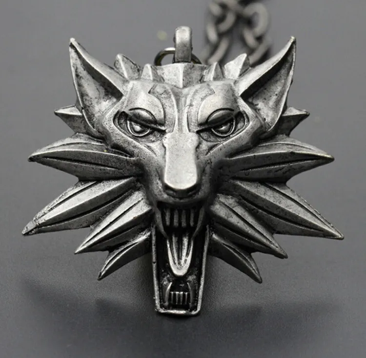 Collier à tête de loup pendentif en gros