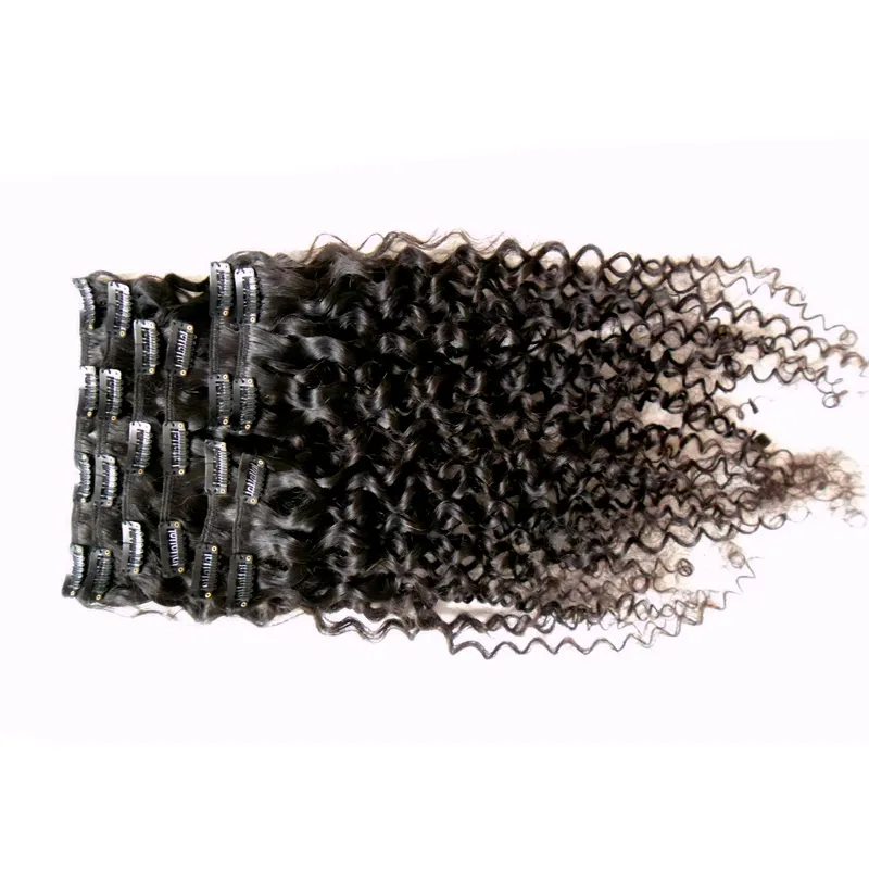 غريب الأفرو كليب في ملحقات 8 قطع 100 جرام غير المجهزة البرازيلي عذراء الشعر غريب مجعد كليب في الشعر البشري