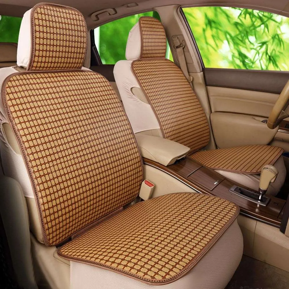 GLCC 2017 NEUE DESIGN Auto Bambus Sitzbezug Set Universal Fit 5 Sitze  Sommer Kühl Auto Abdeckungen Innen Zubehör Kaffee Farbe Von 148,36 €