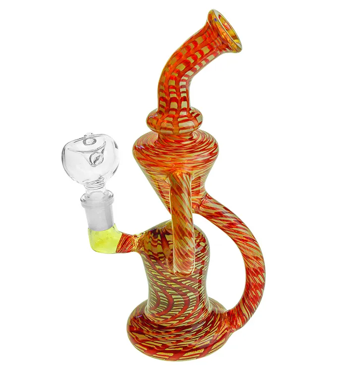 Nowy Classic Free Type Glass Bong Water Rury Propeller Perk Bong Platform Oil Obrotowy Cyclone Dabs Wax Tornado Monety Rurka wodna