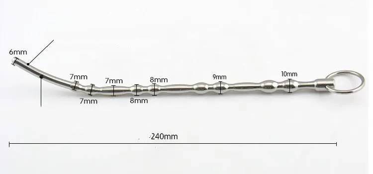 Пенис Plug высшего качества из нержавеющей стали супер длинный полый 240 * 10 мм уретральный звук волшебная палочка уретральный расширитель пенис plug секс инструменты для продажи