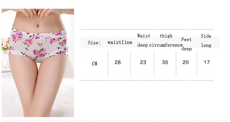 Kadın Külot Lingeries Modal Çiçek Baskı Yüksek Bel Iç Çamaşırı Kadın Külot Katı Sevimli Külot Pantie Nefes Seamless