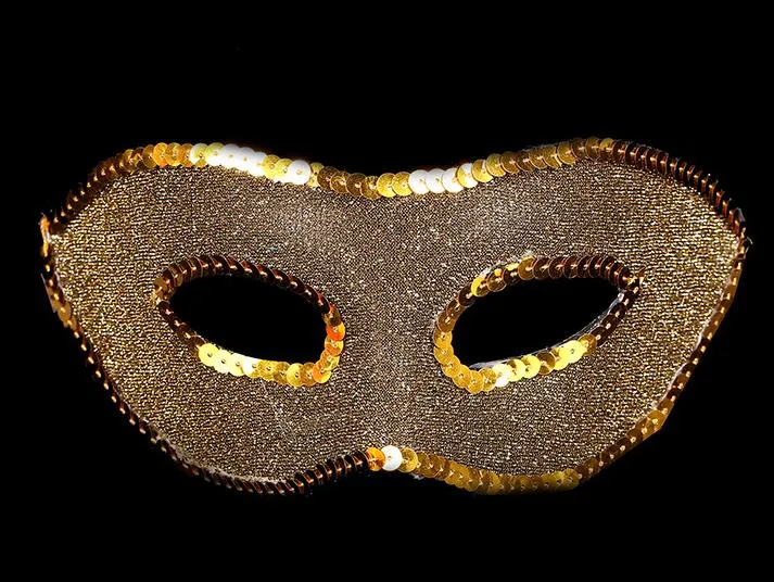 nieuwe mode party bal masker mannen vrouwen venetiaanse maskerade bruiloft glitter doek maskers kerstkostuum rekwisieten goud zilver