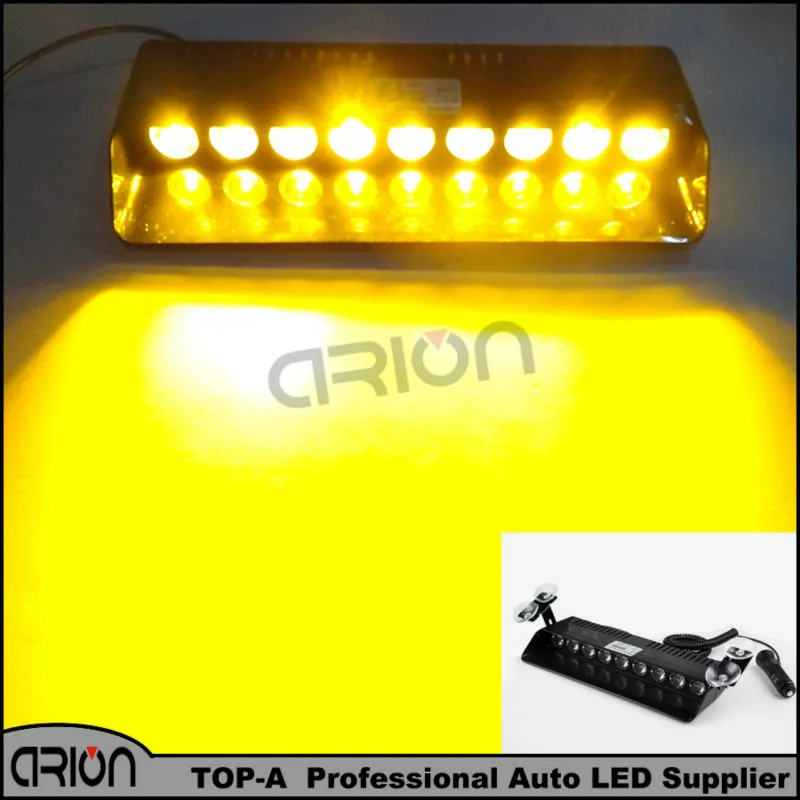 9 LED 3W / LED Parabrisas Luz estroboscópica Viper Car Flash Signal Emergencia Bombero Policía Beacons Luz de advertencia de seguridad