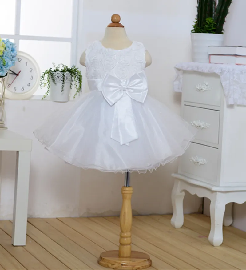 Vendita calda tutu rosa bianco abiti economici una linea rosa fiore ragazza abiti promozione ragazze pageant abiti comunione organza 4 t 12 t abito spettacolo