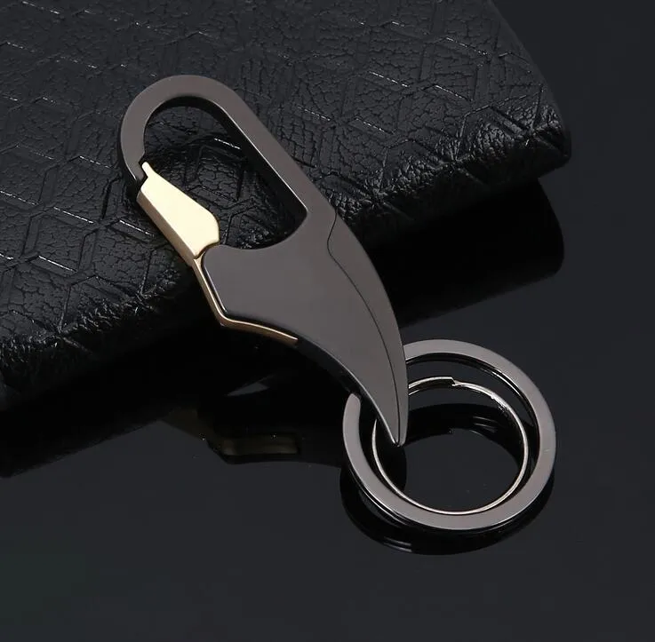 Custom Lettering Fashion Nyckel Kedja Dubbelskappar Byxor Buckle Key Ring Waist Belt Clip Key Holder Metal Car Keychain