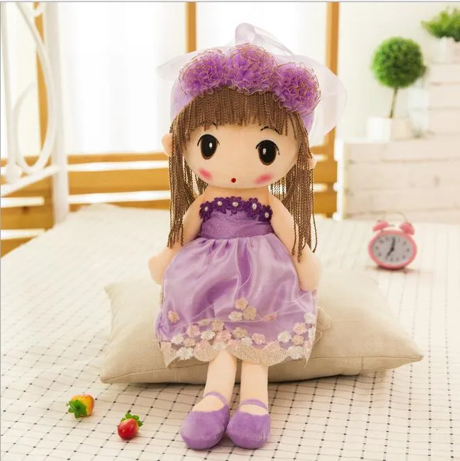 Fashion Princess Wedding Soft Plush Toys Dolls Handgjorda plyschdocka med söt skönhetsklänning Birthday Gift Baby Girl Toys3847349