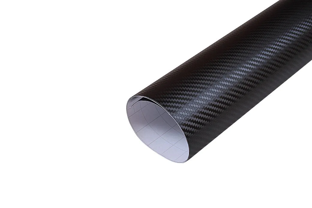 Premium 3D Black Carbon fiber vinyl Wrap Car Wrapping Film 0.18mm thickness With Air Drain Top quality Free shipping 1.52x30m/Roll