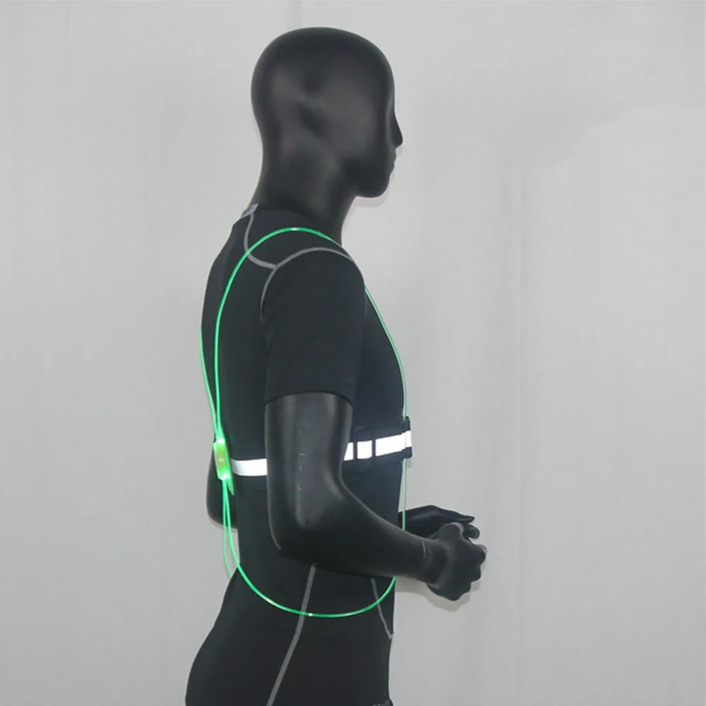 Ceinture de gilet de course à LED haute visibilité avec ceinture réfléchissante pour la sécurité de la course et du cyclisme 5 couleurs 9081112