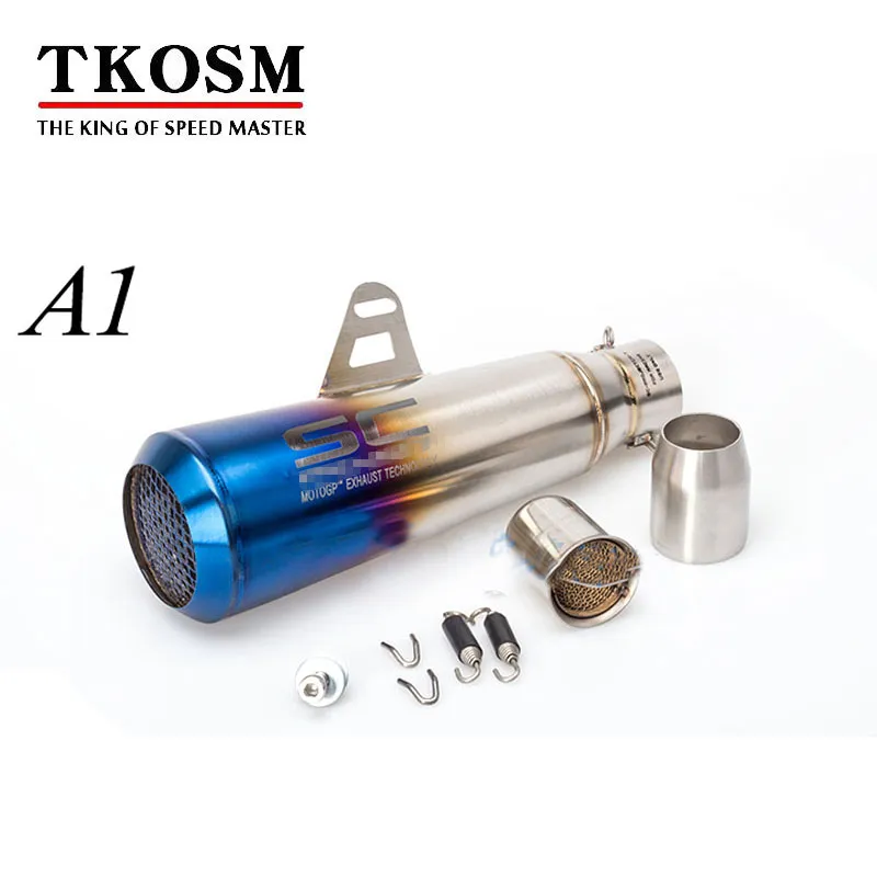 TKOSM 2017 New Arrival Modified Exhaust Motorcycle Laser SC Echappement Moto FOR Z800 Z750 ER6N GY6 CB400 NINJIA250 TMAX 500 db ki242j